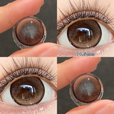 2PCS/Pair Olive Green/Light Blue/Light Brown Korean Style Natural Hazel Colored Contact Lenses With Prescription Women