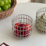 Iron Cosmetic Organizer Makeup Storage Box Luxury Desktop Small Sundries Storage Bucket Office Workstation Pen Holder Organizer