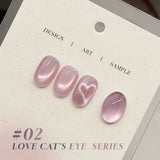 12ml 1-16pcs Autumn Nails New Clear Pink Glass Bead Moonlight Magnet Cat Eye Gel Nail Polish Whitening Nail Supplies