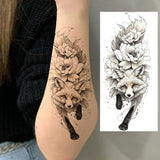 1 Sheet Realistic Flying Birds Flowers Temporary Tattoos For Women Girls Waterproof Long Lasting Fake Tattoo Sticker 3D Body Art