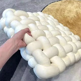 Square Knot Stuffed Cushion Nordic Aesthetic Pillow Decorative Plush Pillow Office Sleeping Floor Windowsill Back Cushion Decor