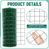 16 Gauge 4ft x 100ft PVC Coated Green Welded Wire Fence 2.36x2.36in Mesh Heavy Duty Hardware Cloth for Chicken