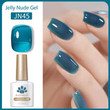 Transparen Gel Nail Polish Pink Jelly Nude Semi Transparent French Nail Camouflage UV Gel Varnish Soak Off Nail Art