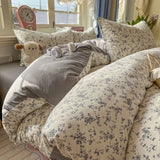 Class A washable small fresh printing four-piece set, student dormitory bed sheet three-piece set