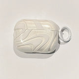 Clear Silicone Case For AirPods2 3 4 Pro 2 2nd Generation Earphone Accessories Protection Cover Simple White Curve With Keychain