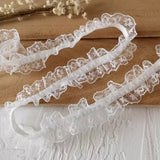 White Lace Lace Ribbons Accessories Lace Trim Handmade DIY Extended Clothes Pleated Sewing Decorative Fabric Skirt Hem Fabric