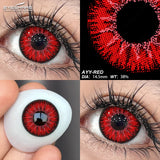 2pcs Colored Contact Lenses Halloween Cosplay White Crazy Contact Lenses Anime Red Eye Lenses Green Makeup Contact Lens
