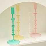 Slim Candlestick Holder Glass Candle Holders Home Decor Glass Table Candle Stand Holder Creative Decoration Ornament