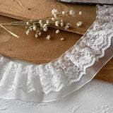 White Lace Lace Ribbons Accessories Lace Trim Handmade DIY Extended Clothes Pleated Sewing Decorative Fabric Skirt Hem Fabric