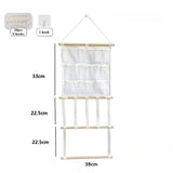 Multilayer Hair Accessories Wall Mounted Storage Bag Organizer Large Capacity Hairpins Rings Hoops Partition Door Hanging Bag