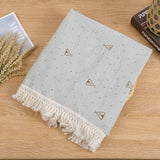 Cotton Muslin Swaddle Blankets for Newborn Baby Tassel Receiving Blanket New Born Swaddle Wrap Infant Sleeping Quilt Bed Cover
