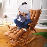 Simple Solid Color Soft Comfortable Recliner Rocking Lounge Chair Couch Sofa Bay Window Sitting Cushion Home Decor (No Chair)