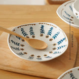 Japanese Style Ceramic Creative Double Ear Plate Tableware Household Ceramic Plate