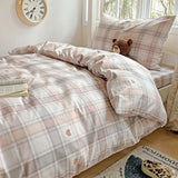 Pure Cotton Printed Student Bedding Set Single Queen Skin Friendly Bed Linens Skin Friendly Comforter Cover Set for All Seasons