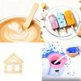 50/100/200pcs Wooden Ice Cream Sticks, Wax Stirring Sticks, DIY Craft Supplies, Wooden Sticks for Classroom Art, Mixing Sticks