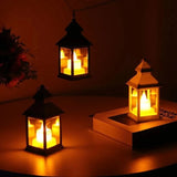 Ins Candle Holders lantern for Table Retro Flameless Kerosene Lamp Desktop Candlestick Chandelier Christmas New Year Home Decor