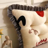 Soft Skin-friendly Cute Crown Shaped Cushion Various Patterns Bedding Waist Protection Pillow Fluffy Comfortable Tatami Bolster