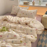 100% Cotton Bedding Set Cartoon Cute Animals Duvet Cover Set Bed Linen Flat Sheets Set 2 Pillowcases Single Double Queen Size
