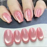 12ml 1-16pcs Autumn Nails New Clear Pink Glass Bead Moonlight Magnet Cat Eye Gel Nail Polish Whitening Nail Supplies