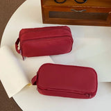 New Minimalist Japanese Style Large Capacity Nylon Pencil Case Multifunctional Stationery Storage Bag For Office School Adults