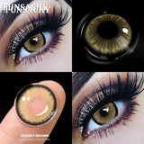1Pair New Colored Contact Lenses for Eyes Big Black Eye Lens Natural Yearly Cosmetics Beauty Women Men Pupils Fast Ship