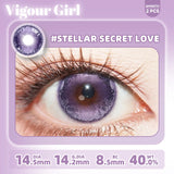 2pcs Half-yearly Color Lenses Vigour Girl Series Artistic Design for Photoshoot Anime Dreamy Eye Brightening Effect