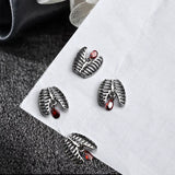 10PCS Vintage Halloween Inner Bone Lamp Pendant Pearl Inlaid Heart Coffin Alloy Nail Art Rhinestones Decorations Manicure Charms