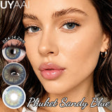 2Pcs Natural small diameter Contacts Colored Lenses Fashion Green Grey Blue Series Contact Lenses for Russian Girl