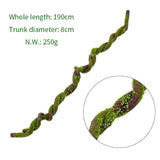 Wall Hanging Artificial Large Cherry Tree Trunk Branches Fake Creeper Plants With Moss Twig Vine Liana Garden Outdoor Home Decor