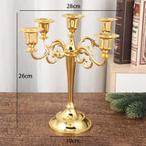 European Luxury Gold Candle Holder, Romantic Atmosphere Candelabra for Home Living Room Candlelight Dinner Decoration