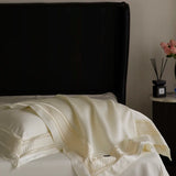 4Pcs Luxury Embroidery 1000TC Lyocell Eucalyptus Fiber Soft Silky Bedding Set Duvet Cover Set Bed Sheet/Fitted Sheet Pillowcases