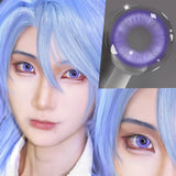 14.20 Blue Small Pupil Cosplay Colored Contact Lenses, 1 Pair Yearly Wear Eye Lenses for Halloween Themed Cosplay & Fancy Dress