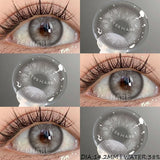 1 Pair Korean Colored Contacts Lenses with Myopia Brown Soft Naturally Colored Cosmetics Gray Lenses Beautiful Pupils