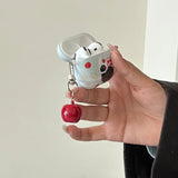 Korean Cartoon Cute Black Cat Pattern Soft Case for AirPods Pro 2 Cover Cute 3D Apple Pendant Protection Cover for AirPods 2 3 4