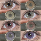 2Pcs Gray Color Contact Lenses For Eyes Natural Eye Brown Color Lens Cosmetic Soft Eye Lenses Beauty Pupils Blue Lenses