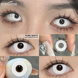 1Pair Cosplay White Color Contact Lenses Halloween Scary Contact Lenses Crazy Red Eye Makeup Lenses Black Beauty Pupils