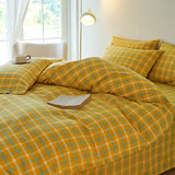 Housse de couette 220x240 Cotton Stripes Duvet Cover Button Girl's Room Skin Breathable Bedding funda nórdica Comforter Sets