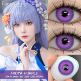 2pcs Anime Cosplay Contact Lenses Colored Lens for Crazy Halloween Solid Color Blue Contacts Pink Beauty Pupil Yearly