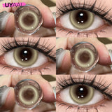 Colored Contact Makeup Natural Brown Eye Lenses Lovesick Series Cosmetics Gray Lenses Woman Makeup Green Beauty Contacts