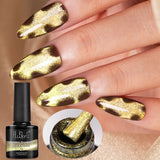 7.5ml Golden Gradient Cat Eye Nail Polish Gel Phototherapeutic Gel Soak Off Nail Magnetic Gel Polish Nail Art DlY