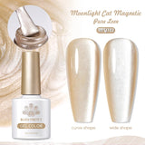 Gold Reflective Moonlight Gel Nail Polish Cat Magnetic Aurora Spar Glitter Semi-Permanant Varnish Nail Art Magnetic