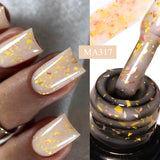 7ml Rubber Base Nail Gel Polish Nude Milky White DIY Nail Art Soak Off Gel Polish Semi Permanent Painting UV Vernis