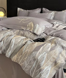 4Pcs Cotton 100% Light Luxury High-End Style 140 Long Staple Cotton Full Set Of Bedding Duvet Cover 200x230 220x240 Four Seasons