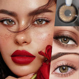 2Pcs Colored Contact Lenses, Large Pupil Natural Enlarge Effect, for Daily Makeup, Campus & Casual Outings