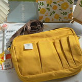Large Capacity Canvas Storage Bag Simple Design For High School Students Multi-Layer Pencil Case And Bag For Boys And Girls