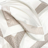 600TC Egyptian Cotton Luxury Embroidery Hotel Style Bedding Set Queen King Size Duvet Cover Flat/Fitted Bed Sheet Pillowcases