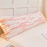 New 1PCS Rabbit plush pillowcase milk plush long pillowcase extended strip flannel pillowcase does not contain pillow core