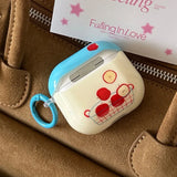 Fresh Lovely Blue Apple Smooth Soft Bluetooth Earphone Case For AirPods 4 3 2 1 Pro Pro 2 Protection Cover Cute Chain Pendant