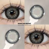 1Pair Colored Contact Lenses for Eyes with Degree Lens Natural Myopia Lenses Brown Eye Lenses Gray Eye Contacts Yearly