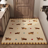 Modern Simple Entrance Doormat Ins Cute Zoo Print Living Room Carpet Large Area Fashion Art Home Decoration Bedroom Mat Tapis 러그